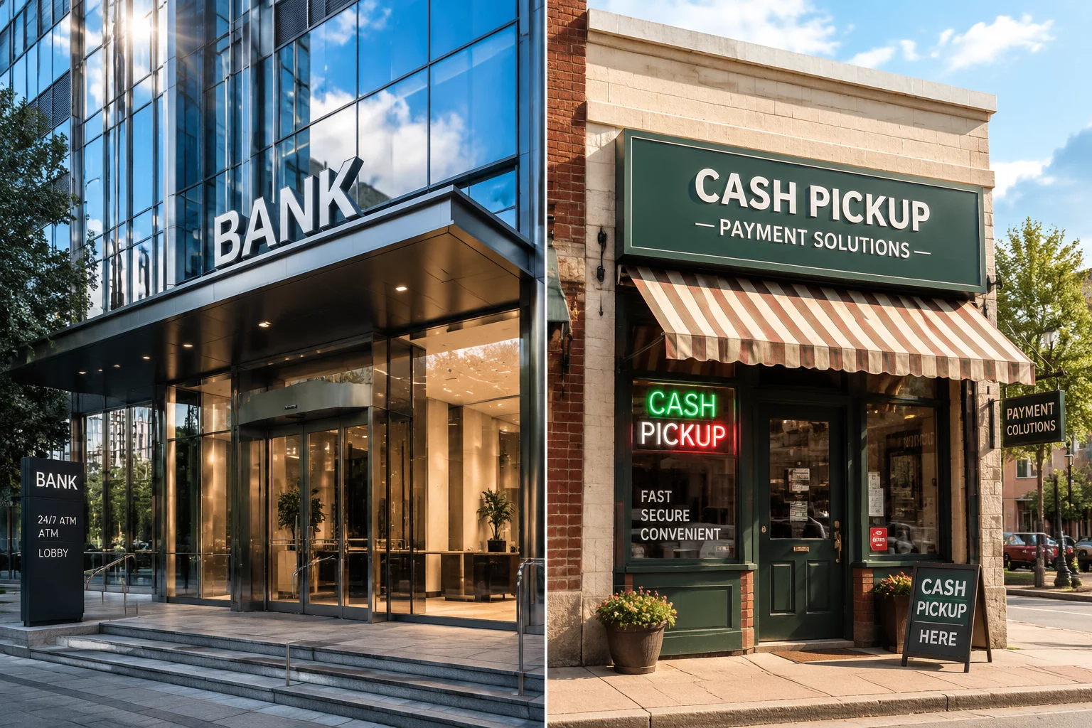 Bank Deposit or Cash Pickup?